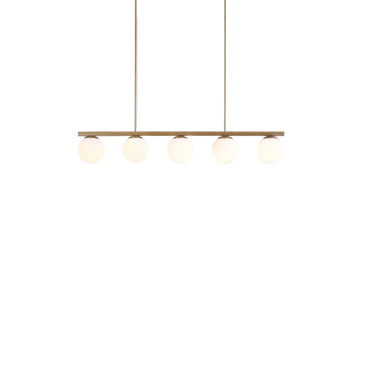 Brelia Round Light Chandelier - Modern Milk Glass Globe Ceiling Light