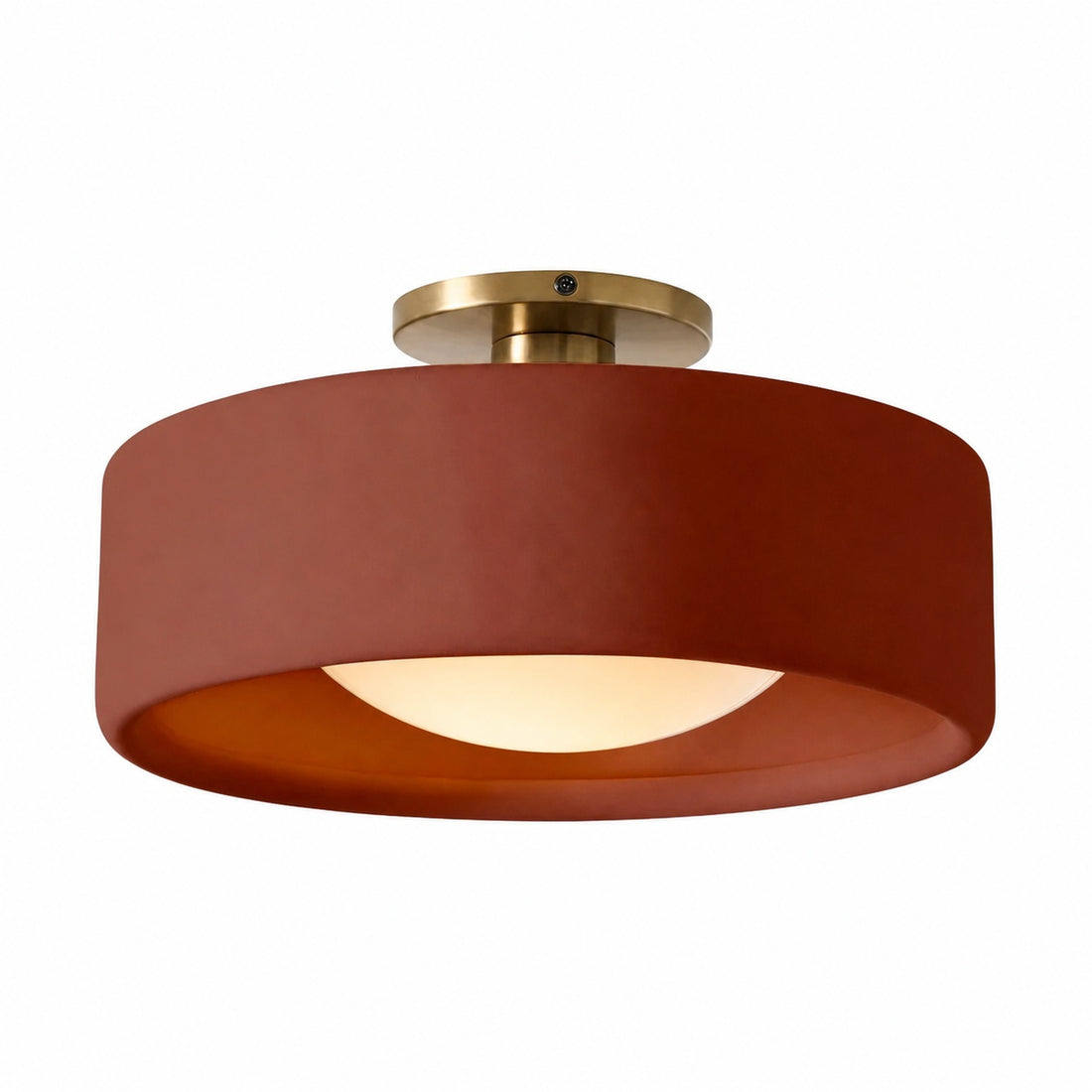 Cerova Modern Porcelain Flush Mount Ceiling Light– Elegant Ivory Shade
