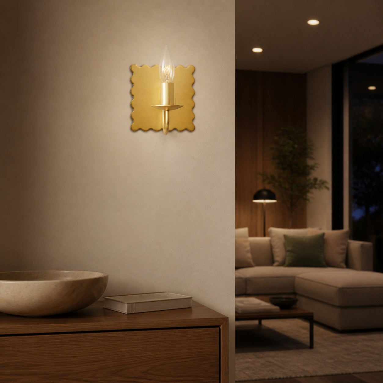 Modo Decorative Wall Light – Modern Wavy Metal Wall Sconce for Bedrooms and Hallways