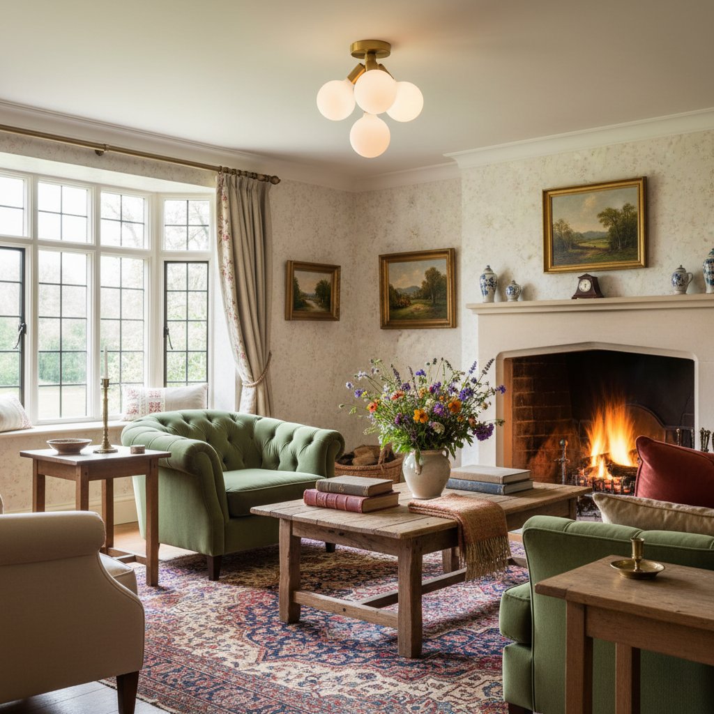 Glorica Glass Flush Mount Light - Globe Ceiling Fixture Modern