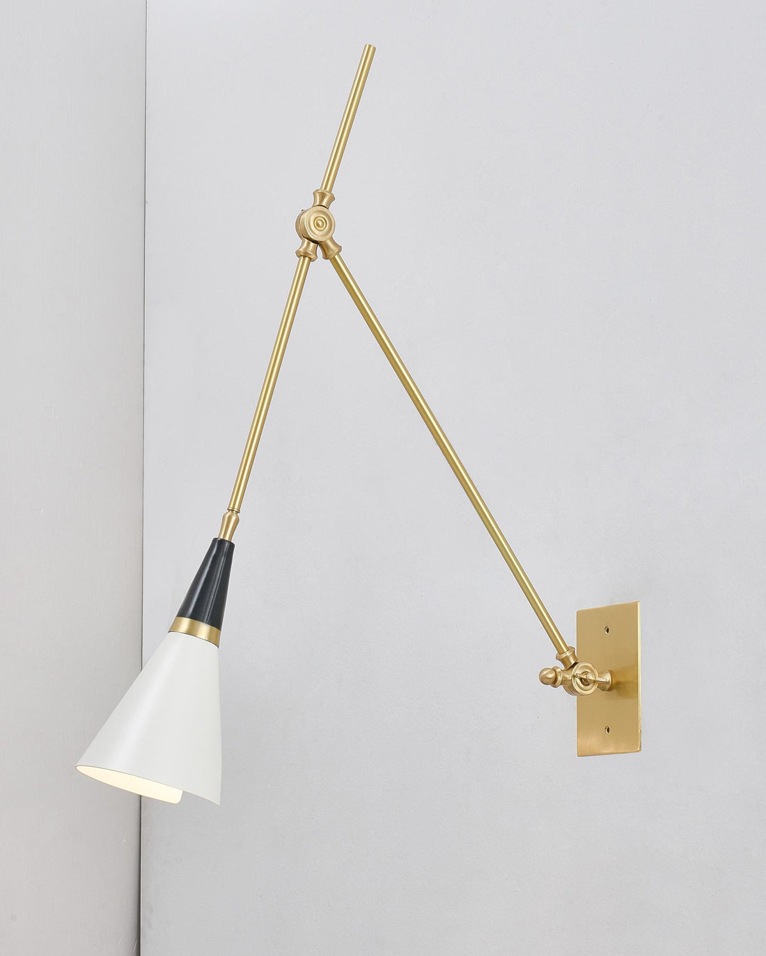 Vintage Metal Adjustable Swing Arm Wall Lamp