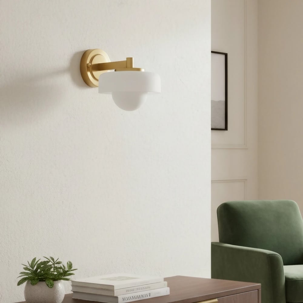 Zirvos Retro Globe Glass Wall Sconce – Elegant Brass-Inspired Shade Wall Light for Corridor