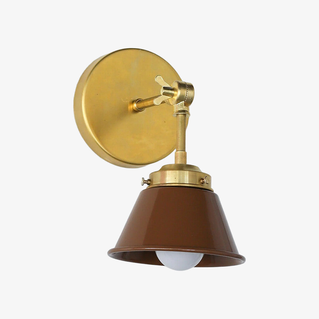 Modern Cone With Elegant Swivel Mechanism Brass Wall Lamp
