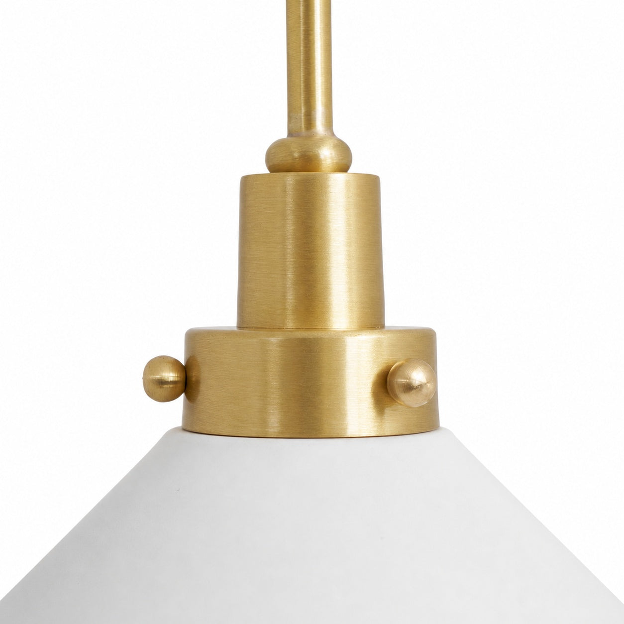 Ivoran Brass Gooseneck Wall Sconce - Curved Arm Dome Shade Light for Bedroom and Hallway