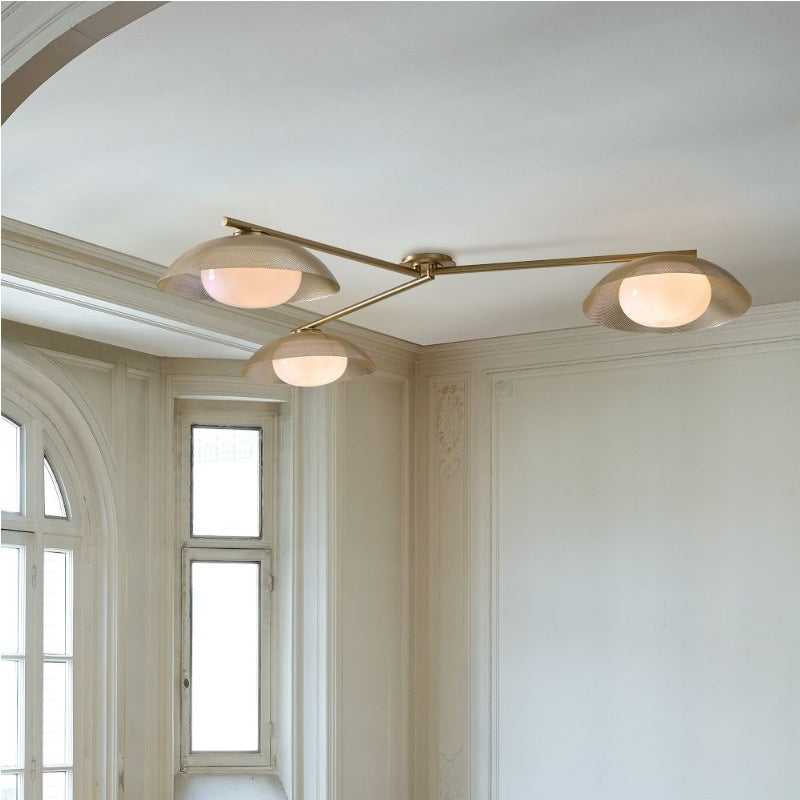 Elorina 3-Light Flush Mount Glass/Metal Ceiling Light - A Stylish Fixture for Modern Spaces