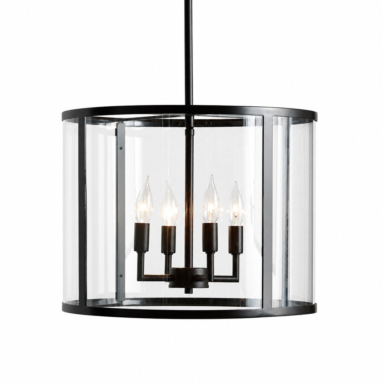Ferrix Modern Outdoor Lantern Iron Pendant Lamp - Industial Glass Lighting Design