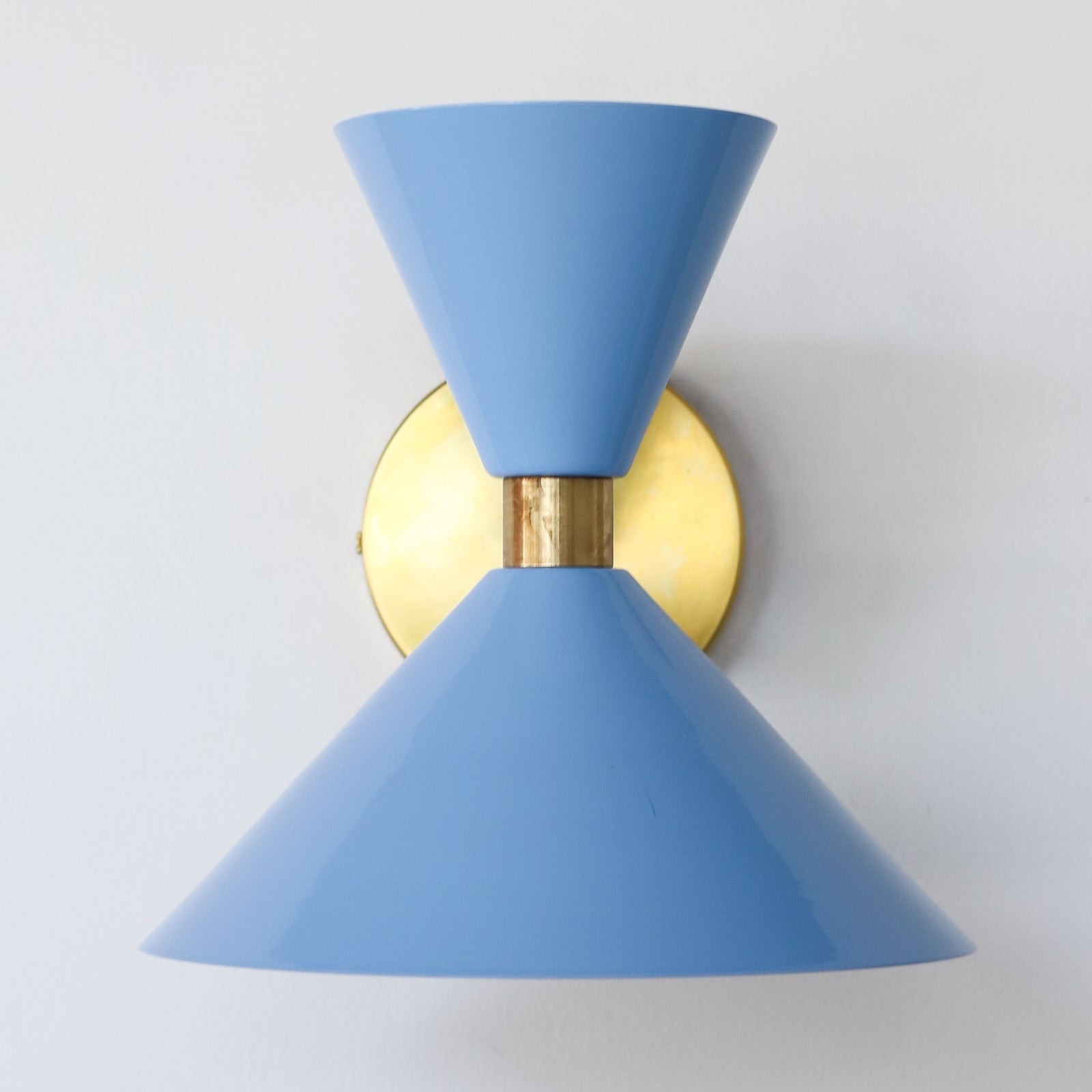 Brass Cone Wall Sconce - Hourglass Lighting for Home Spaces