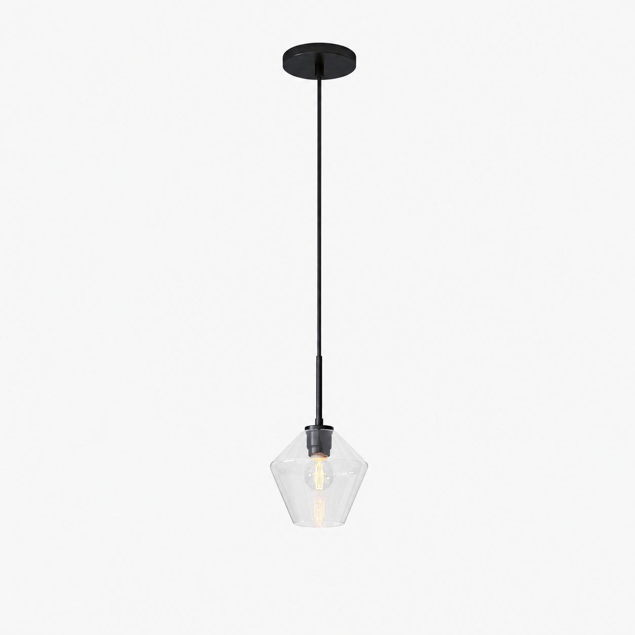 Merin Transparent Glass Sculpture Geometric Chandelier