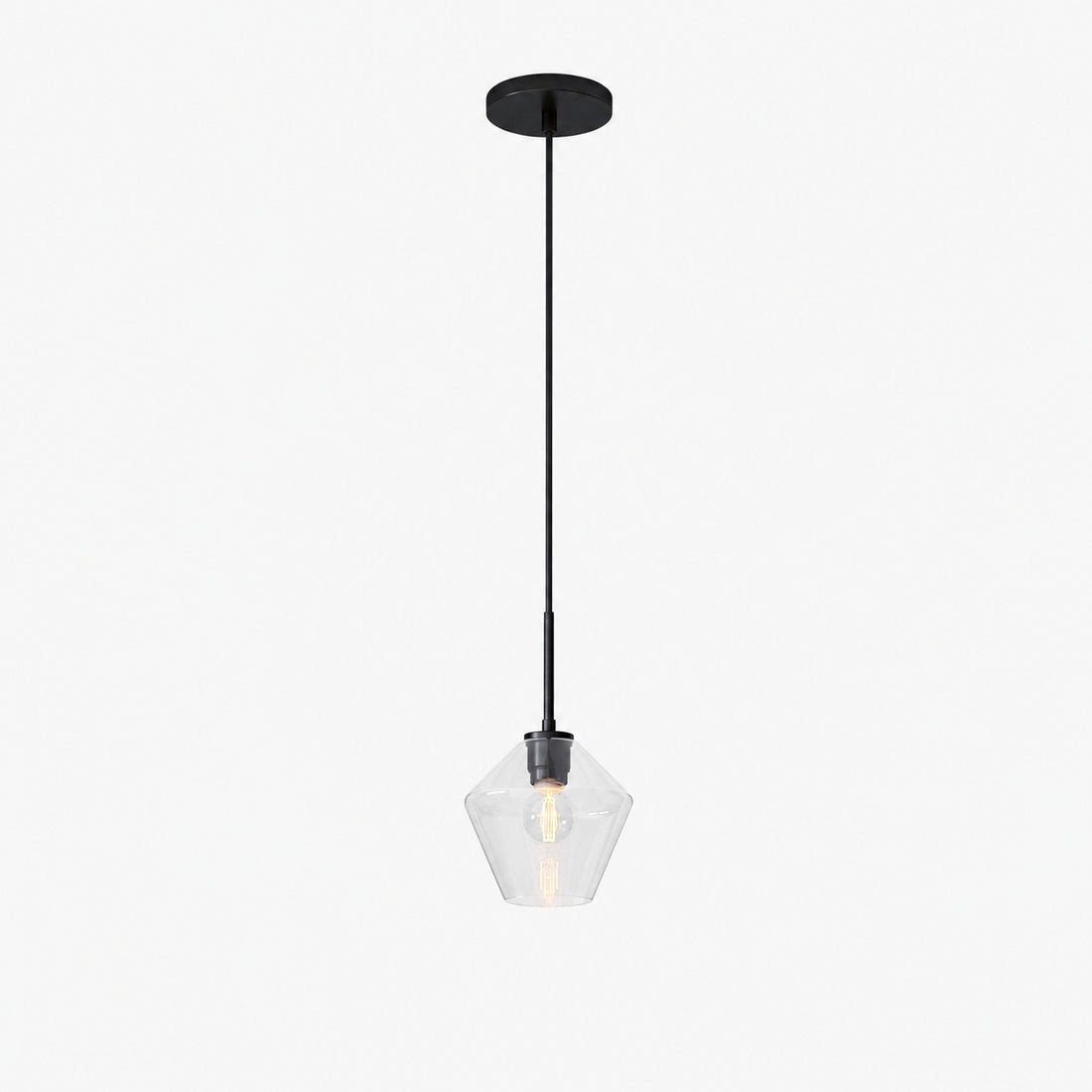 Merin Transparent Glass Sculpture Geometric Chandelier