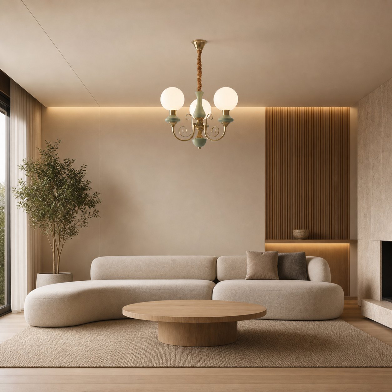 Radiara Chandelier - Layered Stone Disc Design Modern Luxury Style for Dining Room and Living Area