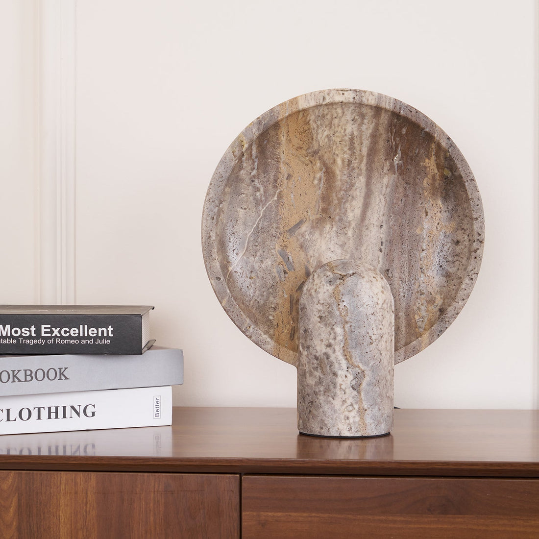 Wabi-sabi Style Eclipse Stone Table Lamp
