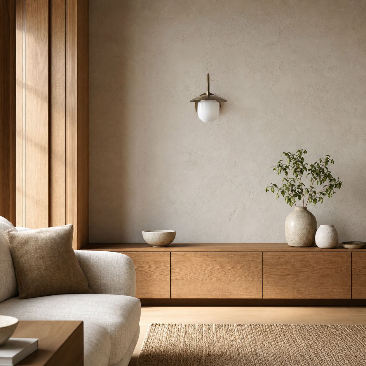 Curva Metal Arched Brass Wall Sconce - Elegant Metal Light for Modern Interiors