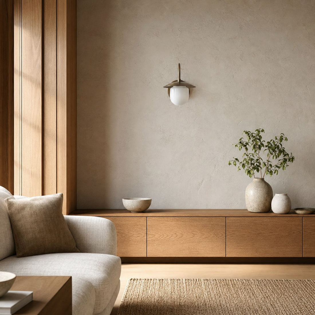 Curva Metal Arched Brass Wall Sconce - Elegant Metal Light for Modern Interiors