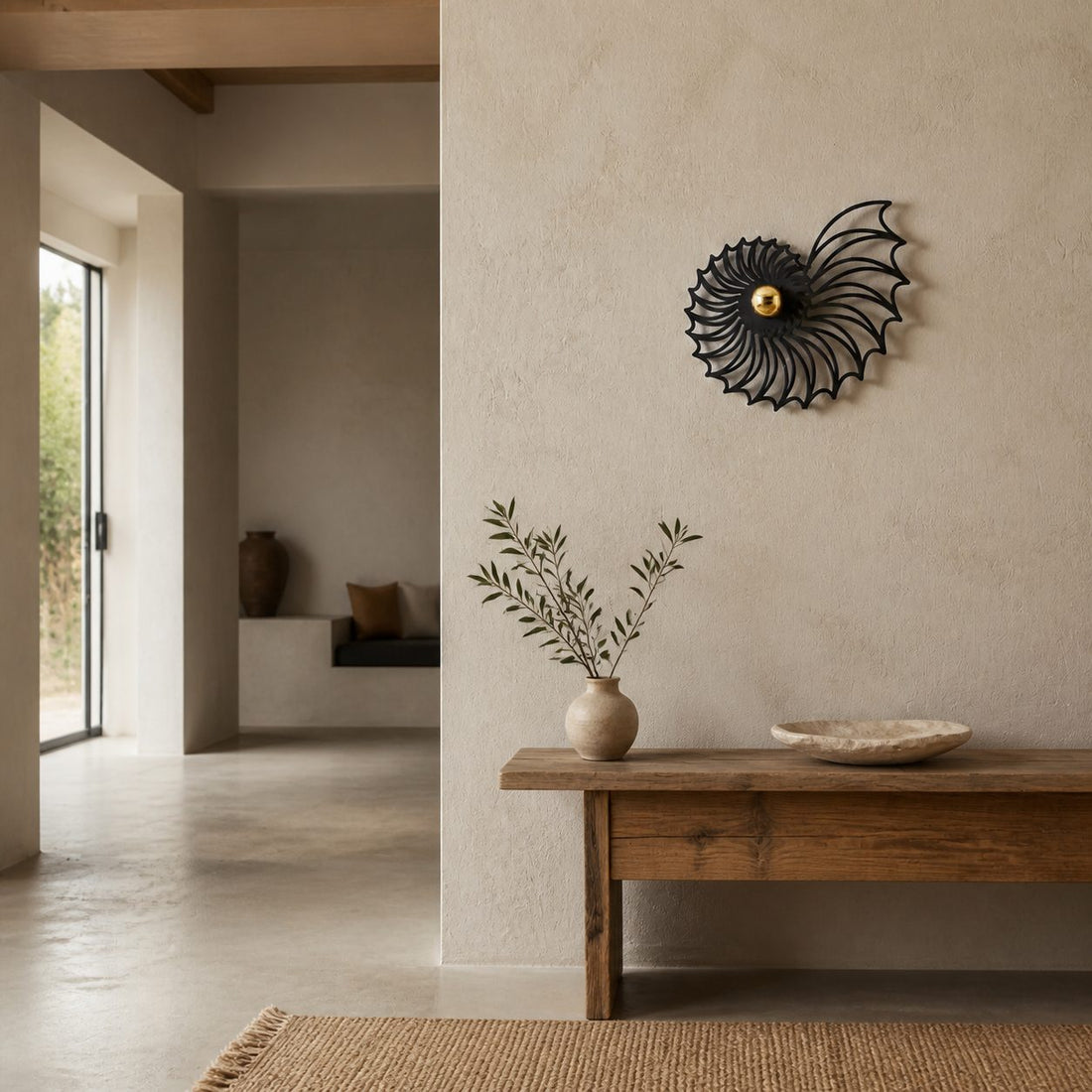 Spiralyn Nautilus Shell Silhouette Modern Wall Lamp - Lighting for Living Room