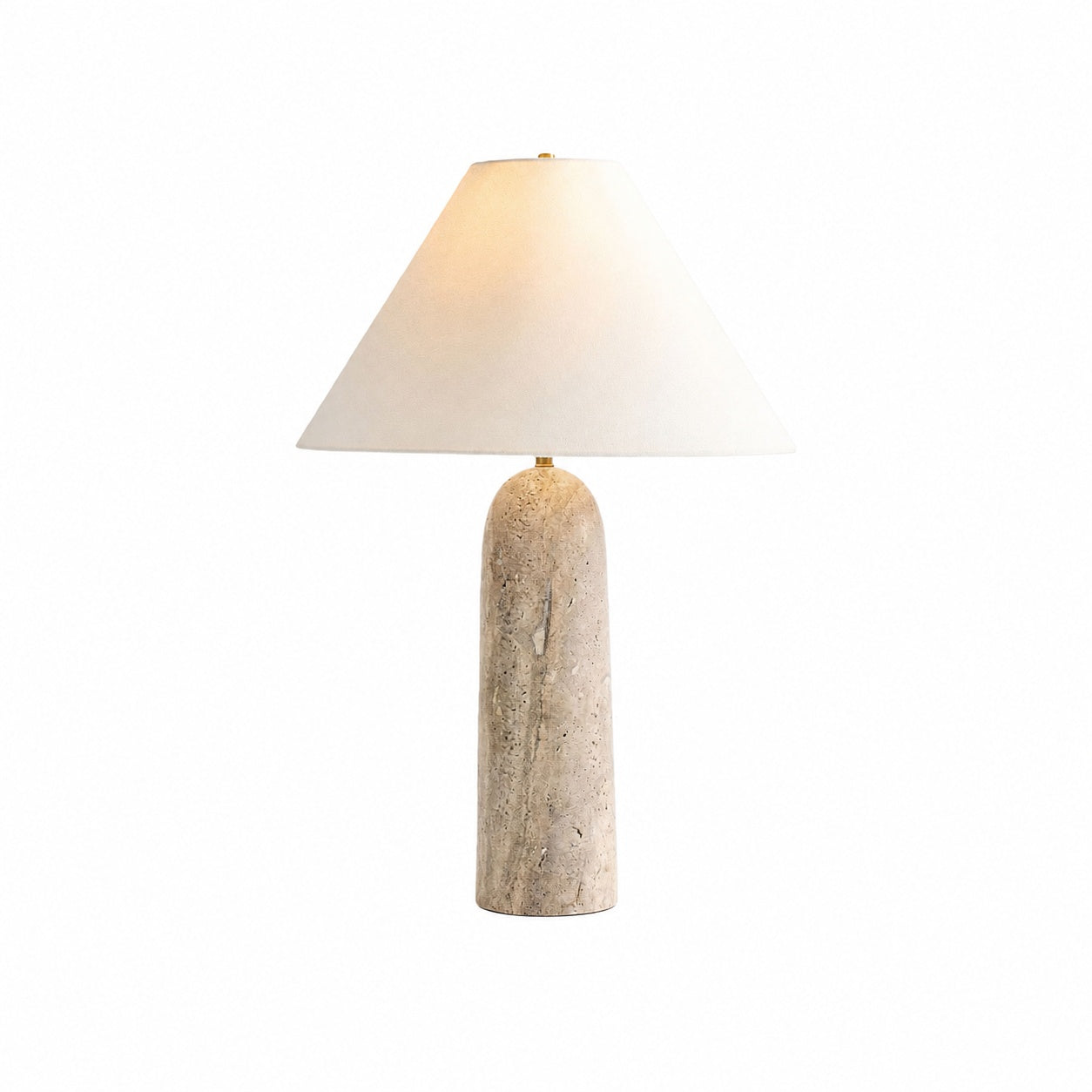 Albi Minimalist Marble Table Lamp – Elegant Fabric Shade Suitable for Any Room
