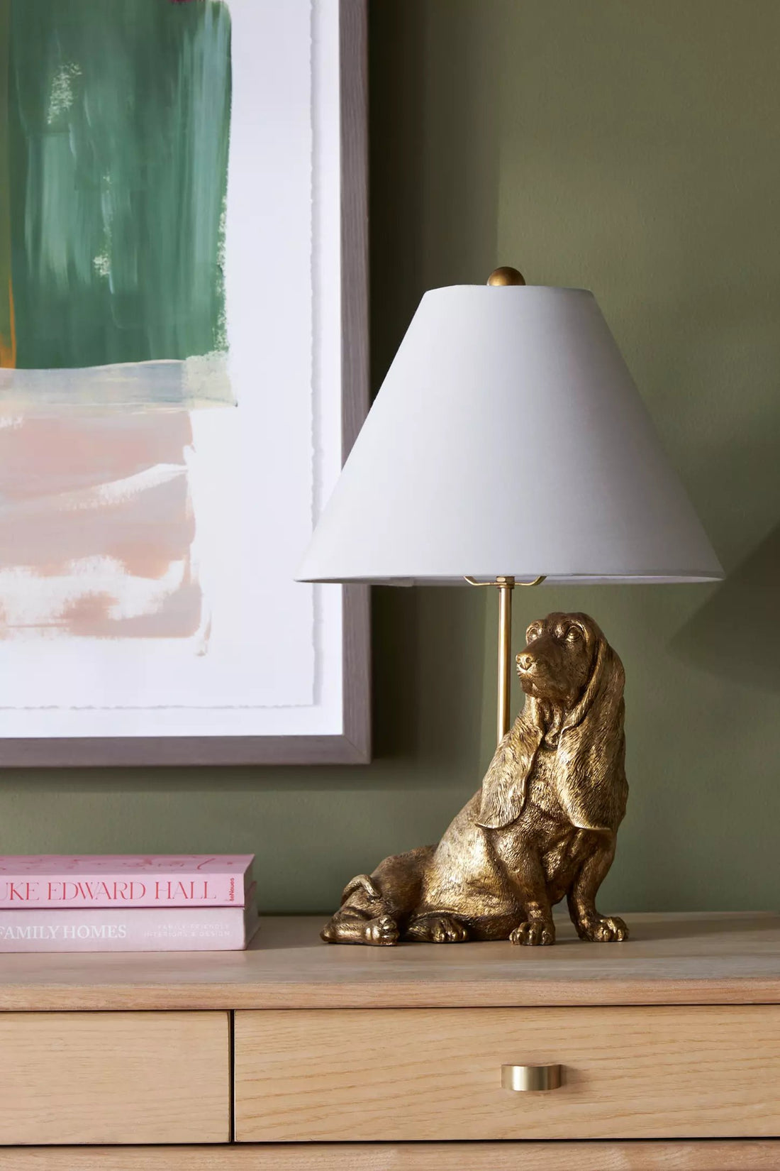 Pawdia Unique Table Lamp - Decorative Ceramic Animal Bedside Lamp