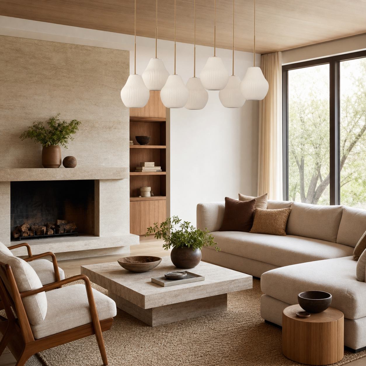 Rivrona Contemporary 7-Light Chandelier - Modern Glass Lighting for Dining Rooms