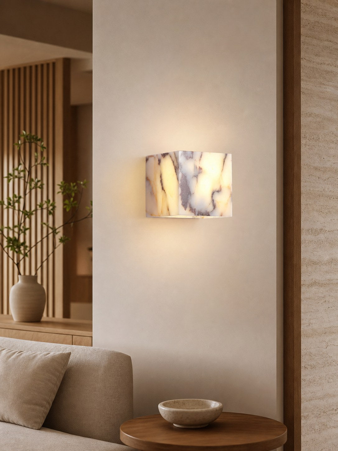 Square Marble Wall Lamp