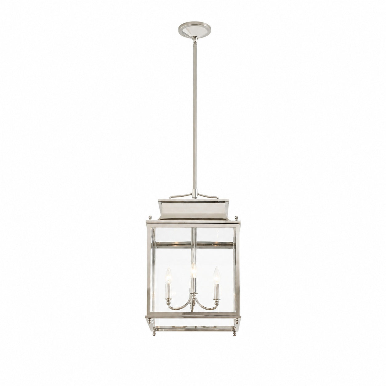 Yolvira Modern Outdoor Lantern Pendant - Metal Hanging Light for Exteriors