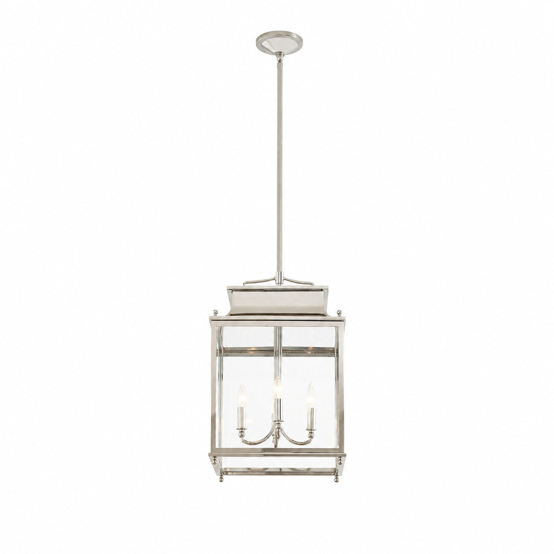 Yolvira Modern Outdoor Lantern Pendant - Metal Hanging Light for Exteriors