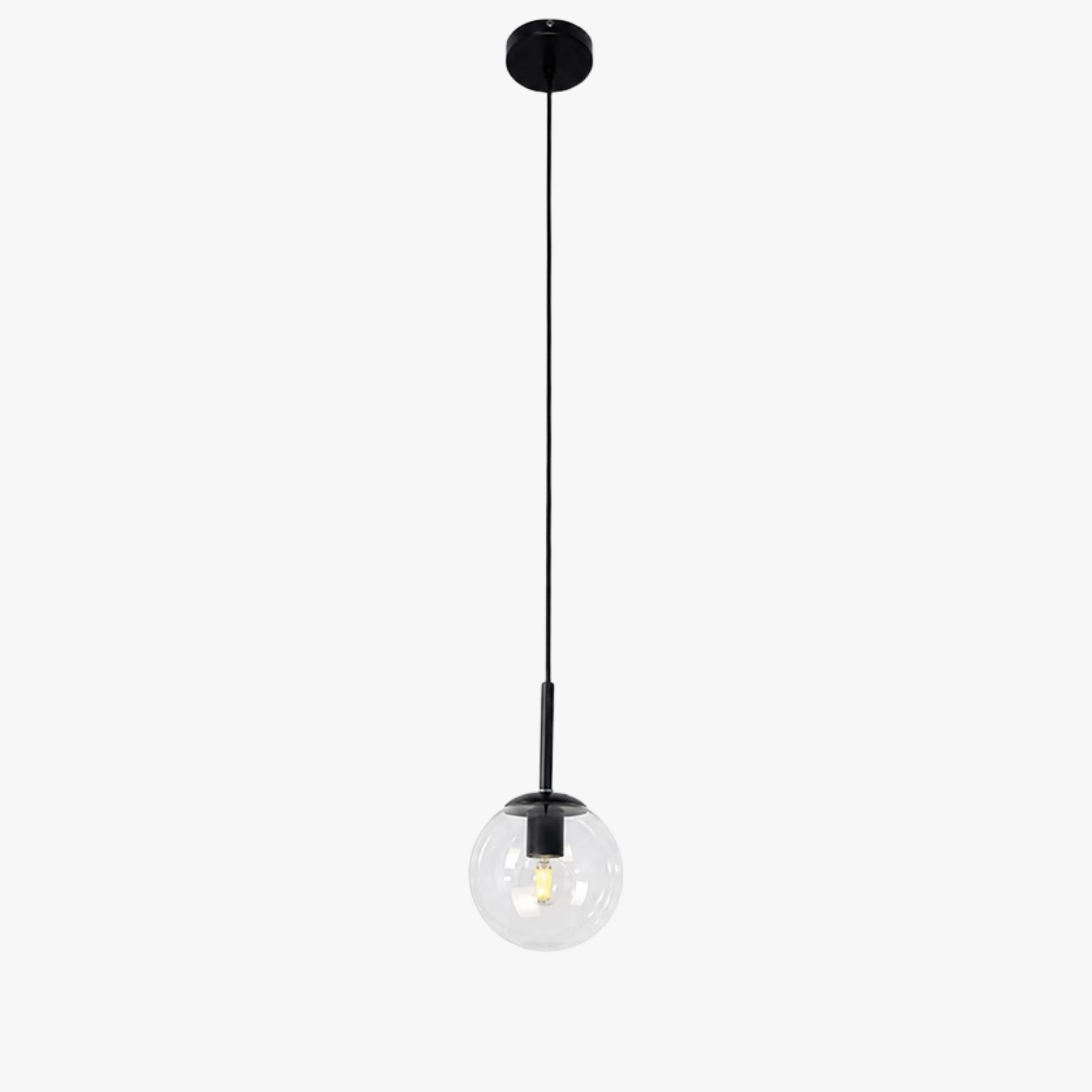 Luma Glass Globe Modern Pendant Light for Dining Room