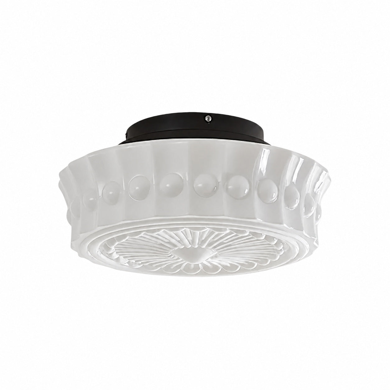 Rigidus Curved Ceiling Light - Minimalist Glass for Living Rooms and Hallways