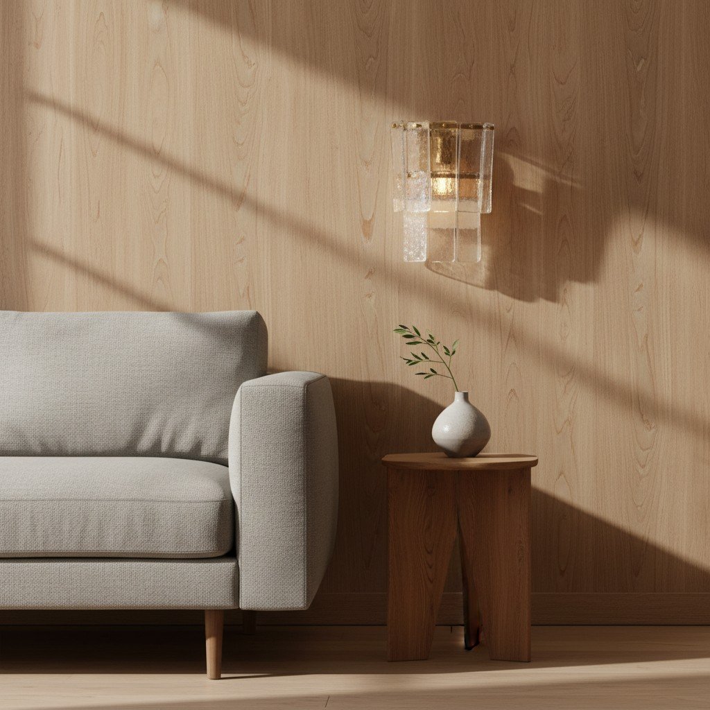 Lumvey Stylish Glass Wall Sconce - Modern Design Wall Light for Ambiance Hallways