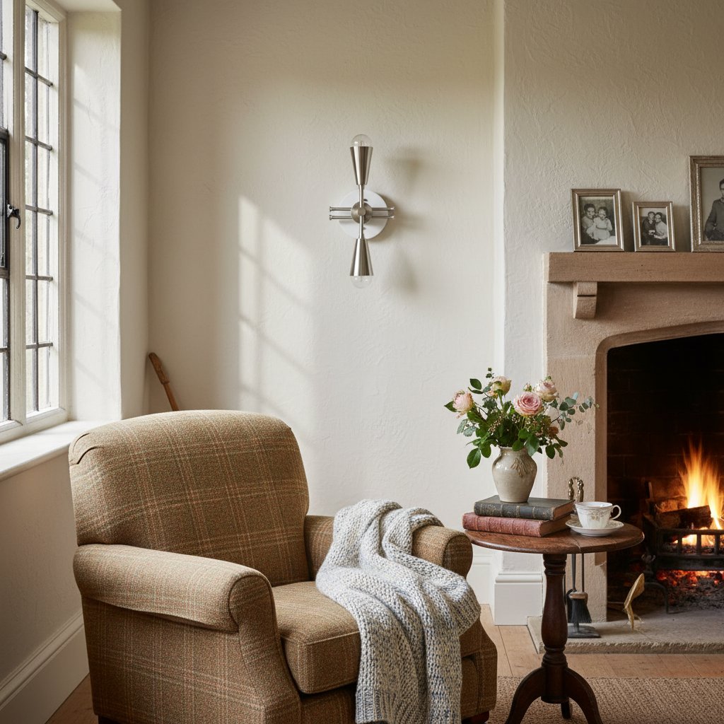 Pyralis Cone Dual Brushed Brass Cone Wall Sconce – Art Deco Vanity Light for Bathroom