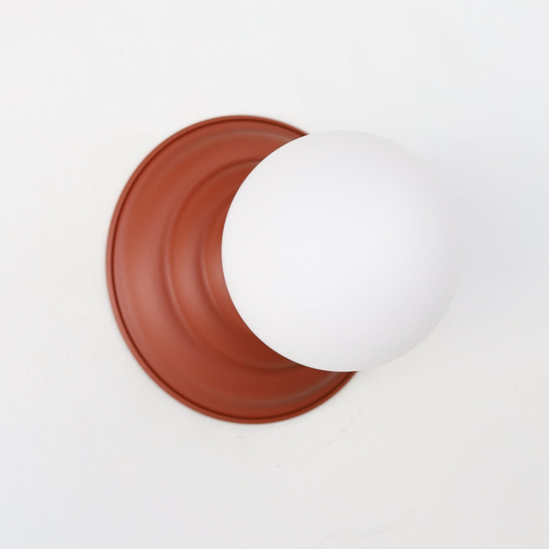 Retro Flushmount Ceiling Light or Wall Sconce - Minimalist Glass Globe