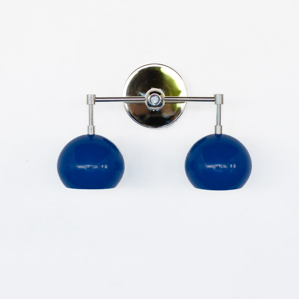 Navy Wall Light - Double Ball Bath Vanity Mirror Wall Sconce