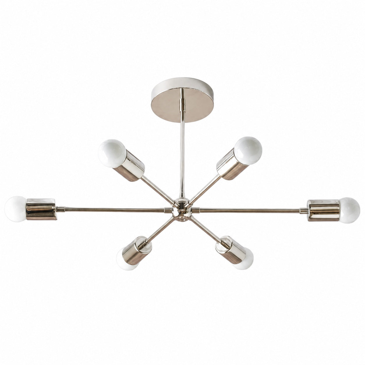 Mobilux Line Mid Century Modern Chandelier - 6 Heads Hanging Ceiling Light