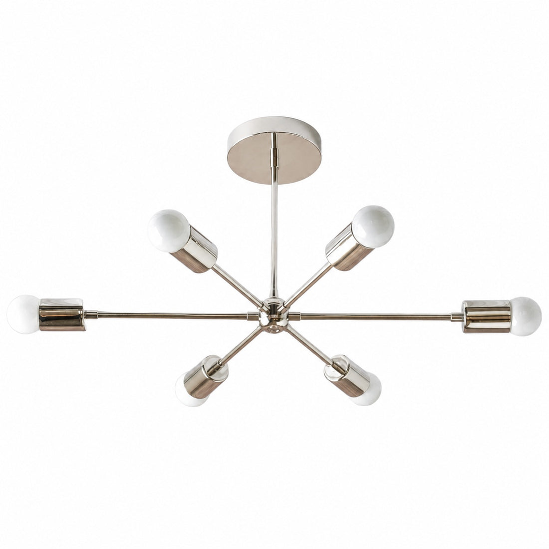 Mobilux Line Mid Century Modern Chandelier - 6 Heads Hanging Ceiling Light