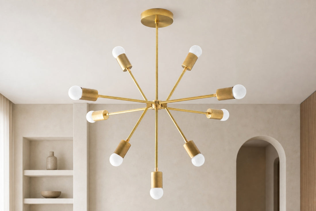 Mobilux Line Modern Chandelier - Mid Century Ceiling Light Fixture
