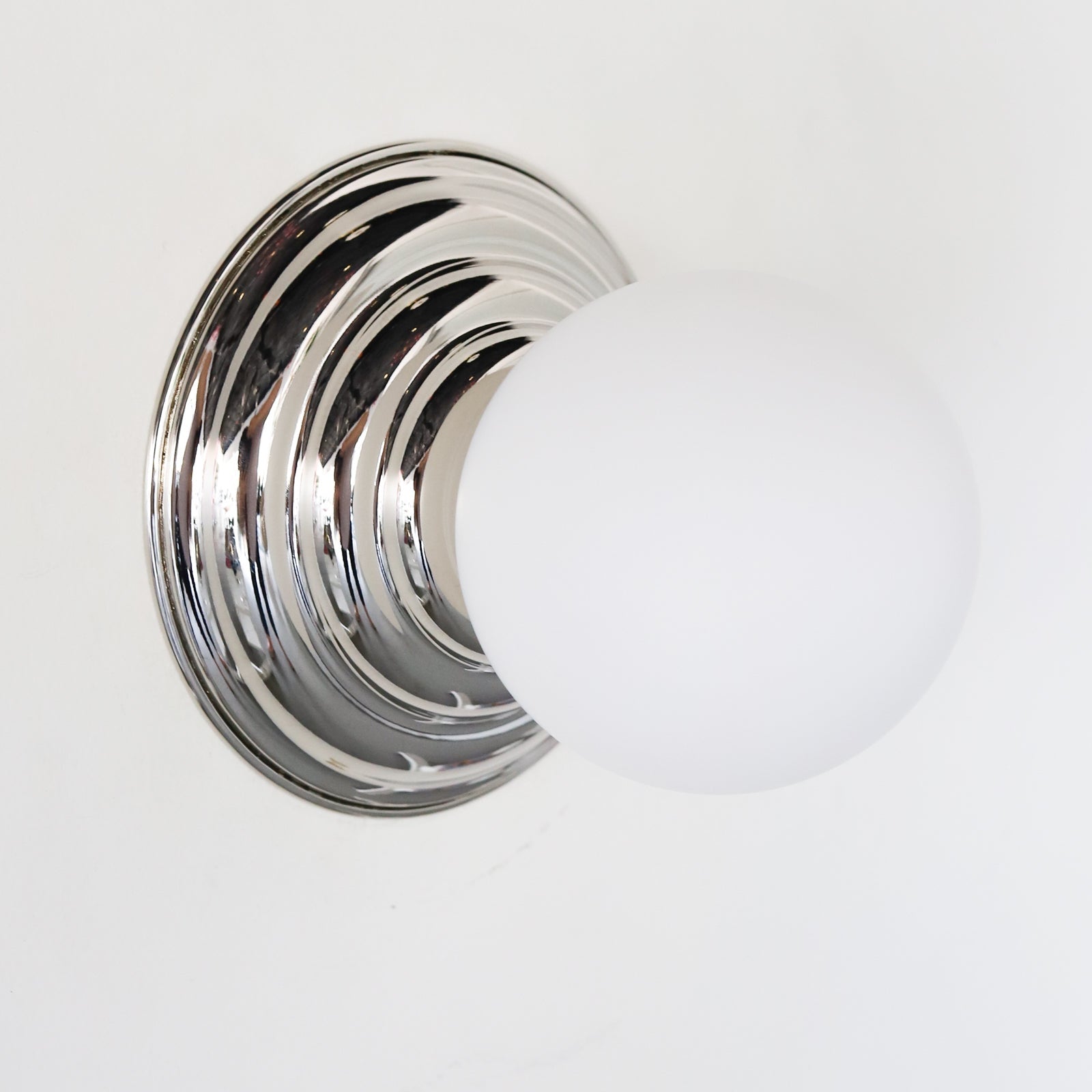Retro Flushmount Ceiling Light or Wall Sconce - Minimalist Glass Globe