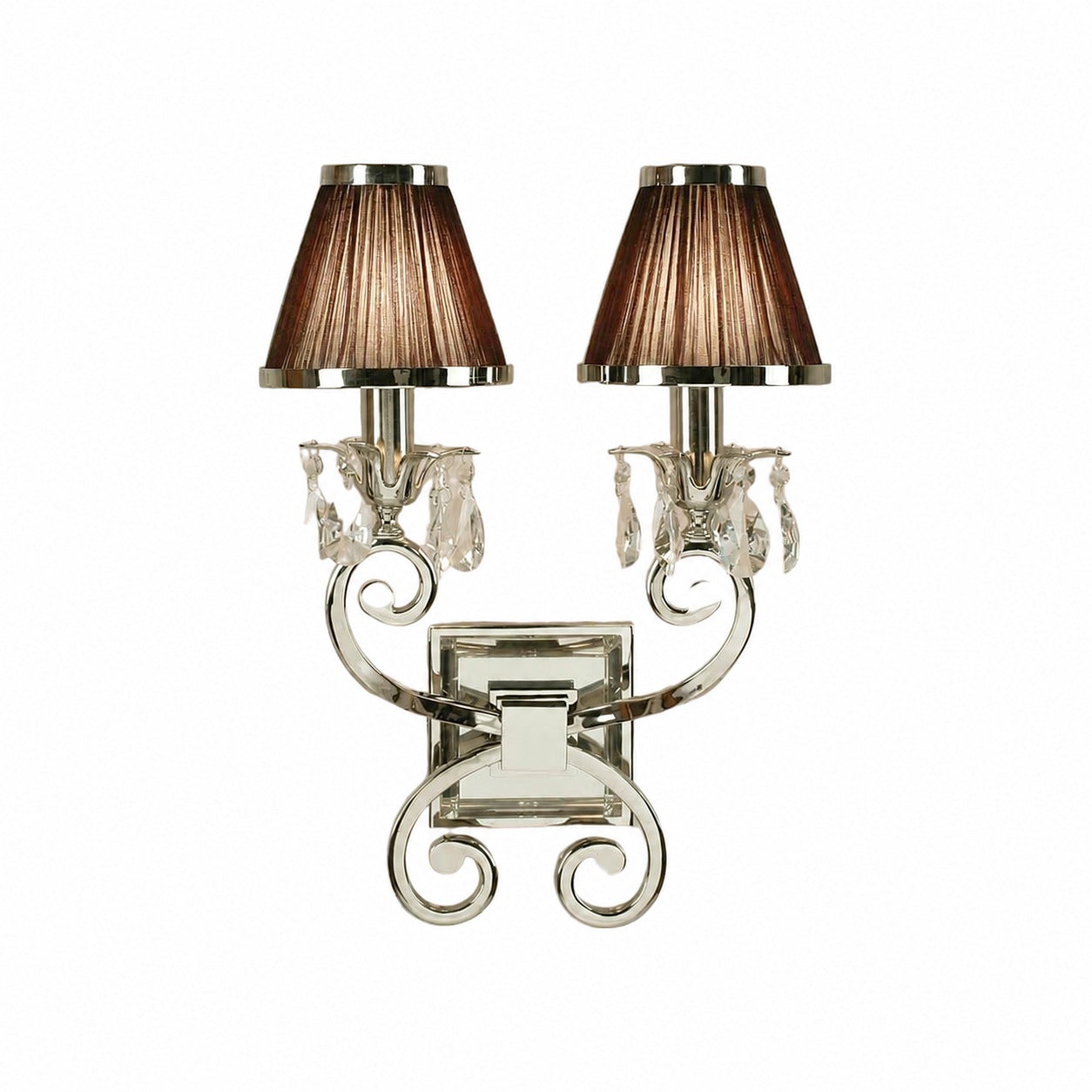 Talonis Luxury Crystal Wall Sconce – Chrome Finish Frame for Bedrooms and Home Décor