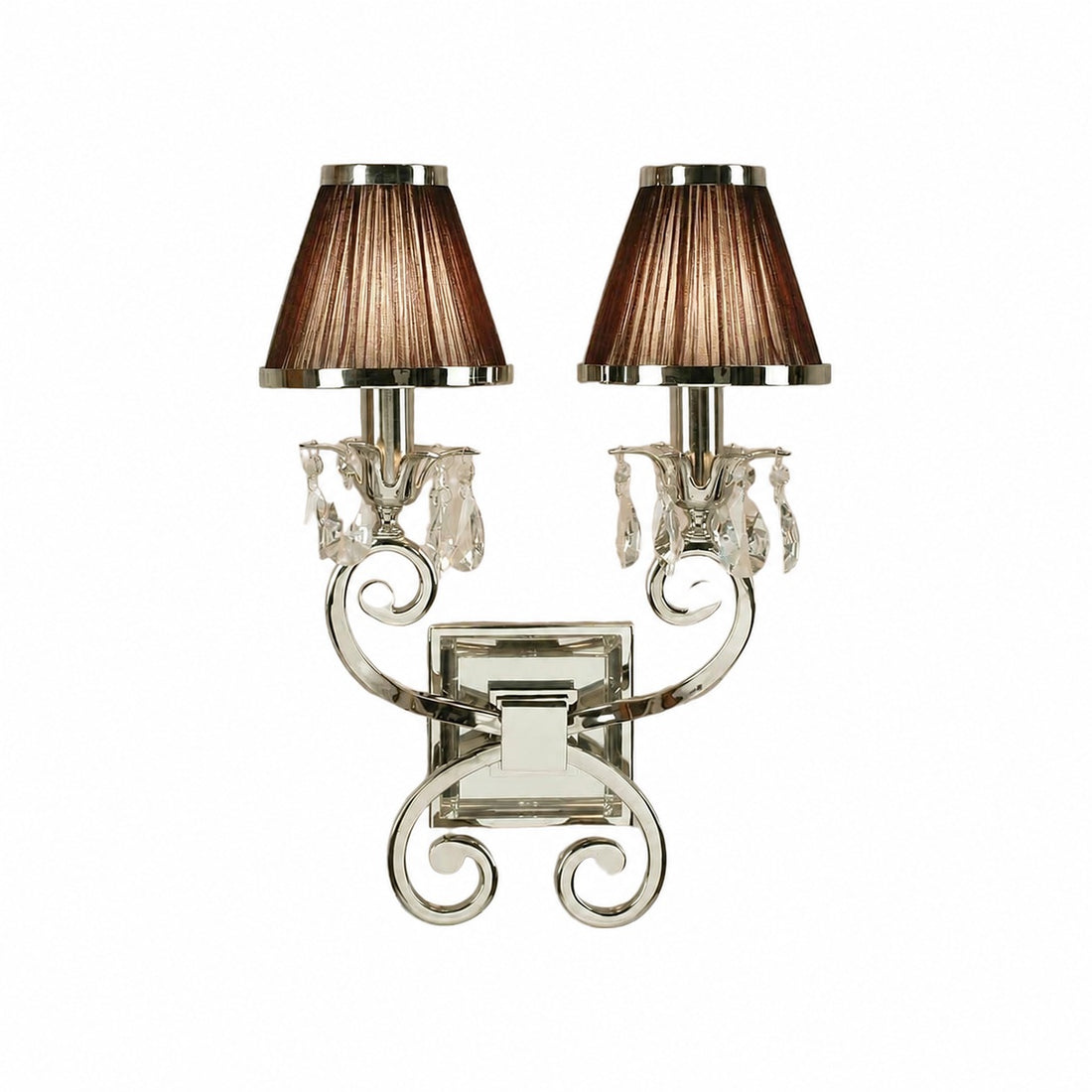 Talonis Luxury Crystal Wall Sconce – Chrome Finish Frame for Bedrooms and Home Décor