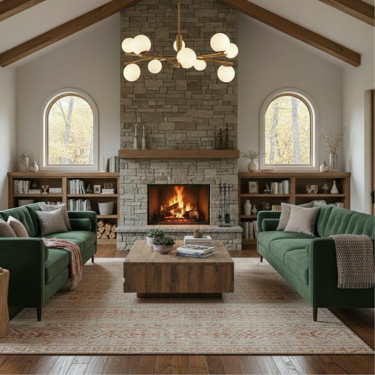 Tivara Mid-Century Modern 10-Light Pendant – Chandelier with Globe Shades for High Ceilings