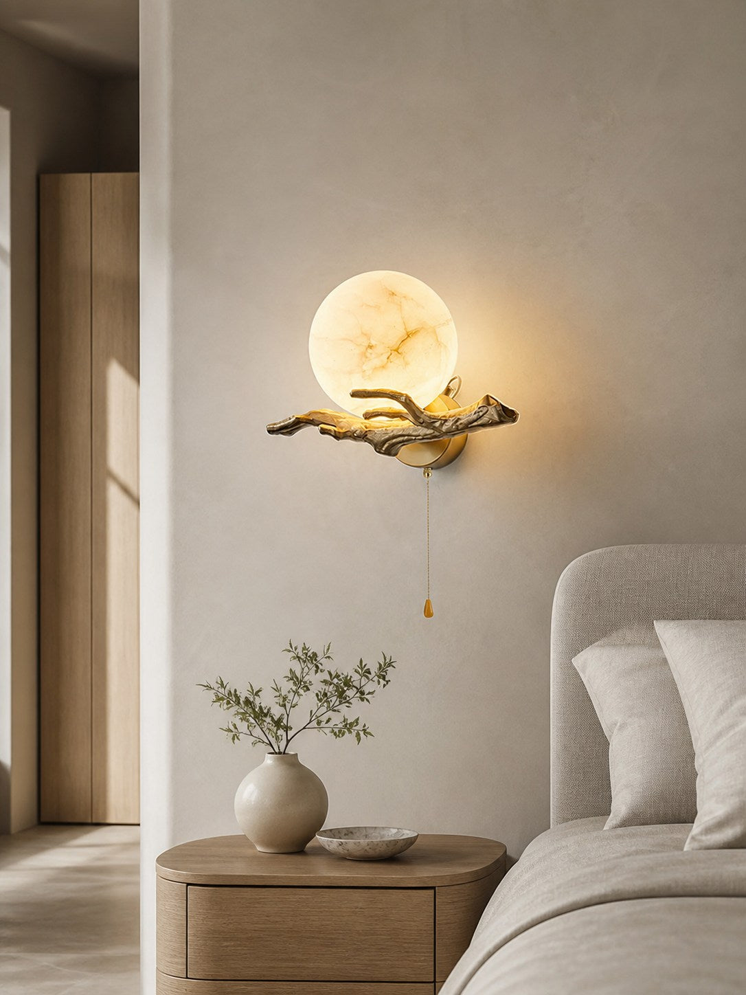 Retro Twigs Alabaster Wall Lamp