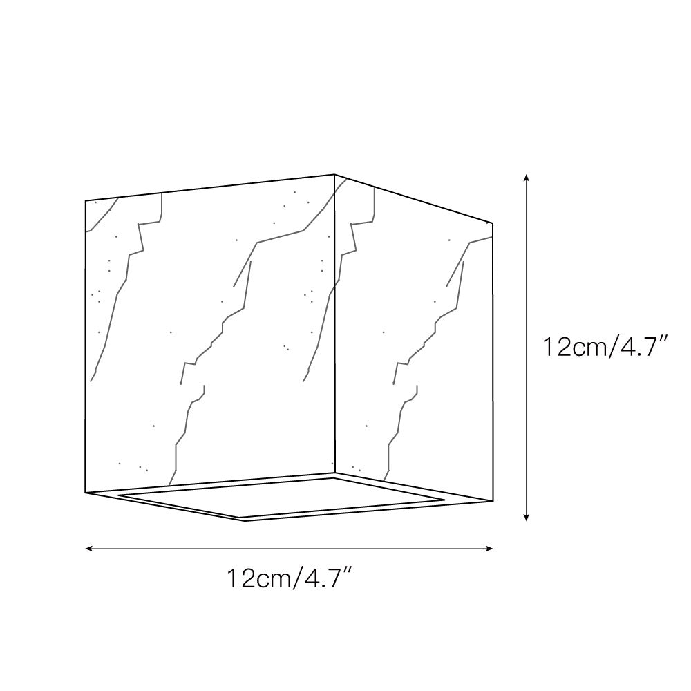 Square Marble Wall Lamp
