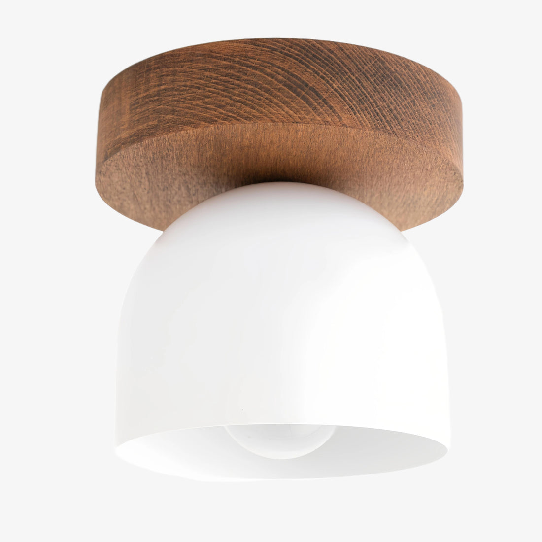 Metio Dome Modern Rustic Ceiling Light - Wooden and Metal Fusion