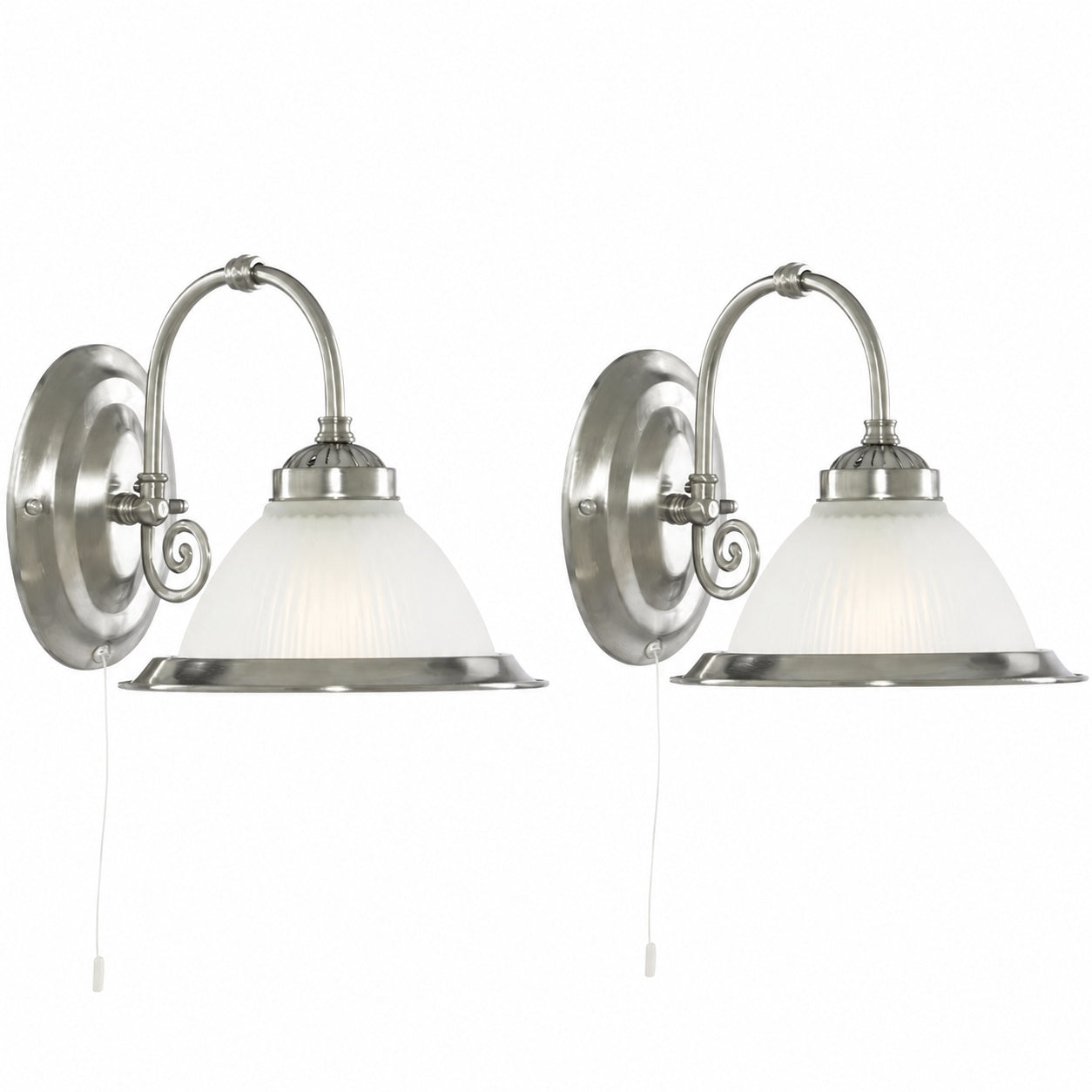 TF Vintora Ribbed Glass Wall Lamp - Industrial Bell Shape for Diner and Hallway