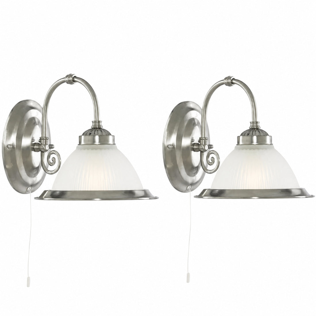 TF Vintora Ribbed Glass Wall Lamp - Industrial Bell Shape for Diner and Hallway