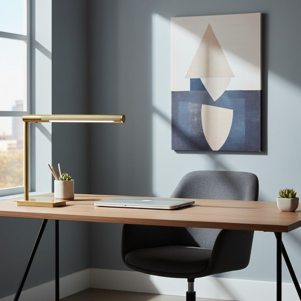 Zorv Task Table Lamp – Timeless Metal Table Lamp with Touch Switch for Study or Living Room