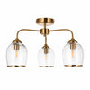 Brazara Multi-Light Glass Shade Pendant Lamp – Curved Metal Arms for Modern Homes