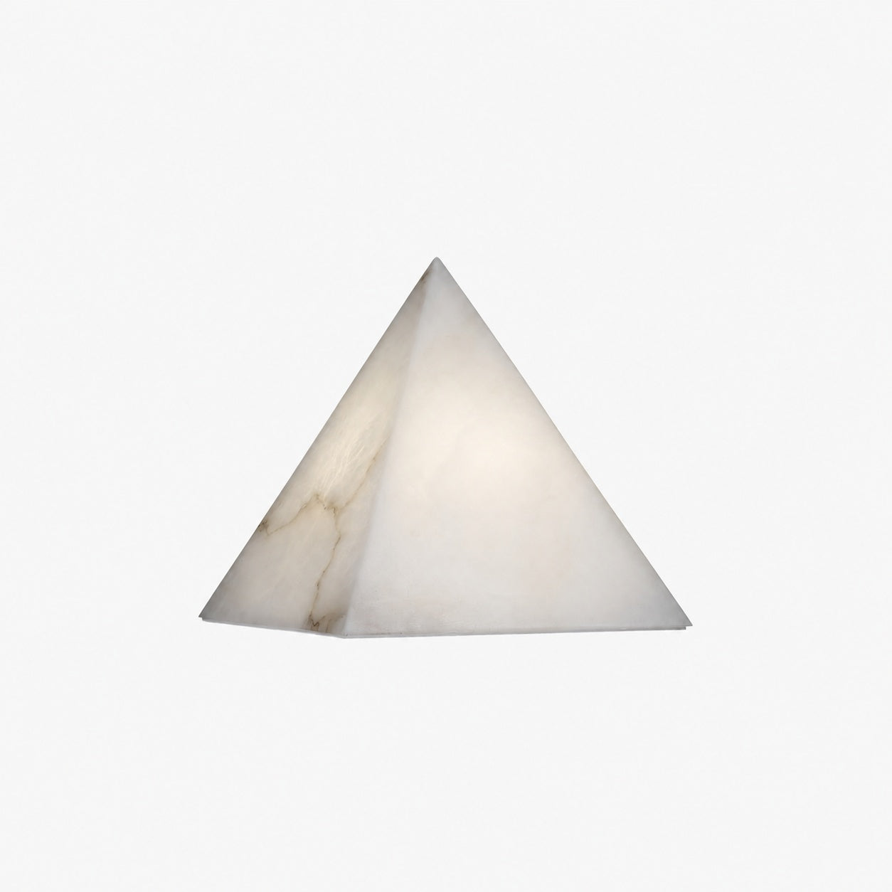 Alabaster Pyramid Table Lamp