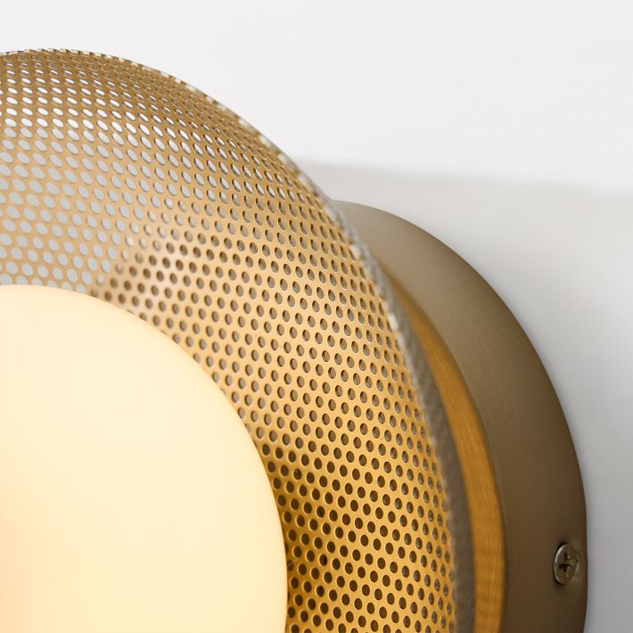 Elorina Sconce Wall Light - Textured Metal or Glass Shade