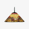 TF Butterfly Pendant Light – Stained Glass Design Hanging Lamp for Dining Hallway and Living Room