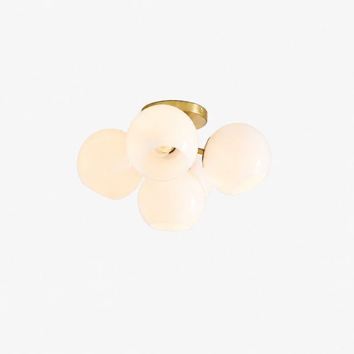 Brina Glass 5-Light Flush Mount - Minimalist Glass Ceiling Fixture