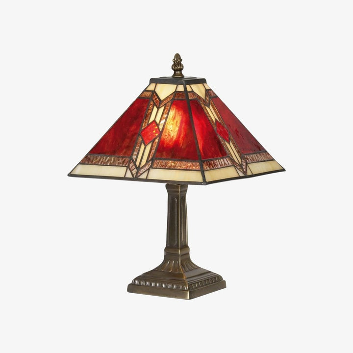 TiffStar Stained Glass Table Lamp – Vintage Style Stained Glass Suitable for Bedrooms and Living Rooms