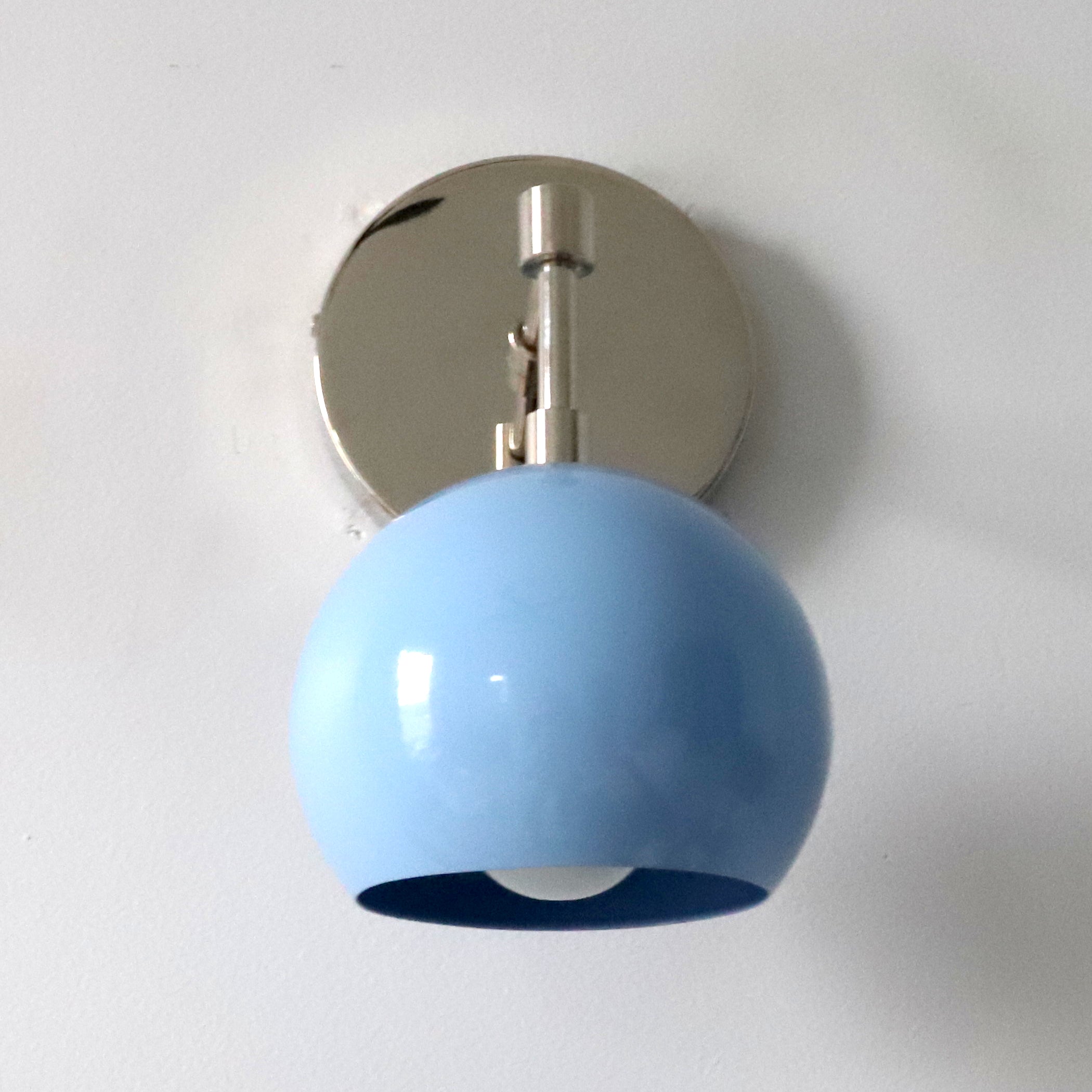 Modern Stylish Navy Globe Accent Wall Sconce